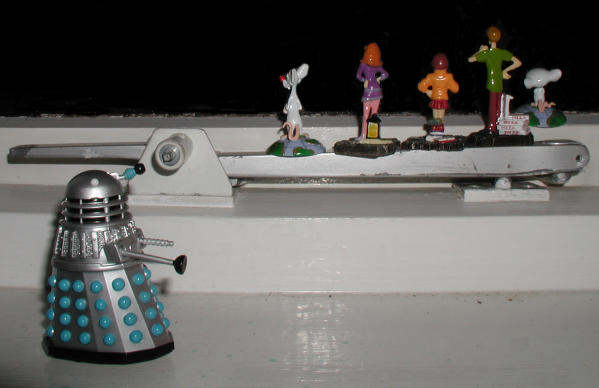 Mr. Dalek finds Pinky, Daphne, Velma, Shaggy and the Brain looking out of the window