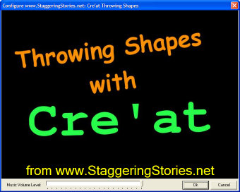 Cre'at Throwing Shapes Configuration Screen